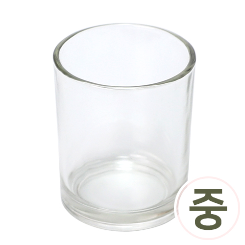 유리용기 원형컵 투명 중 6x7.3cm