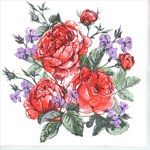 냅킨아트 SLOG044401 English Painted Roses 냅킨20매 33x33cm 0629