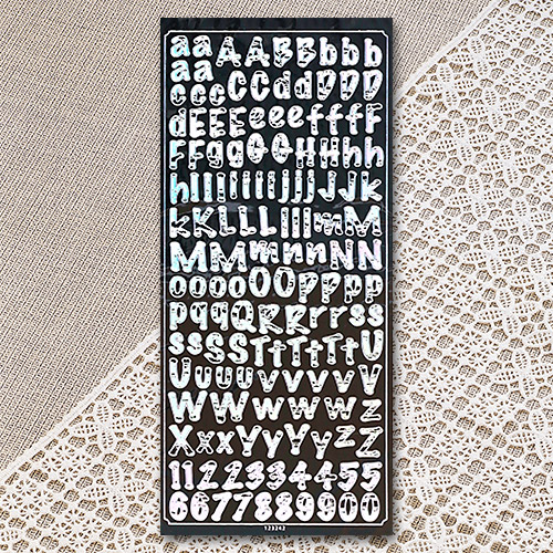 파스텔 필오프 스티커 123242 Alphabet