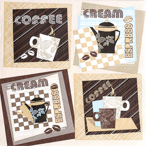 냅킨아트 SDOG015401 Graphic Coffee Squares 냅킨20매 33x33cm 2021
