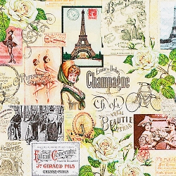 냅킨아트 SLOG026801 Vintage Collage Paris	냅킨20매 33x33cm 2072