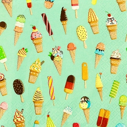 냅킨아트 SLOG034001 Colorful Ice Cream 냅킨20매 33x33cm 2061