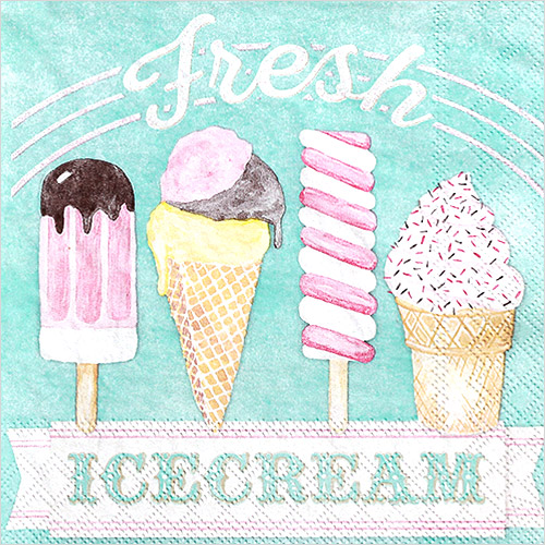 냅킨아트 13311400 Fresh Icecream 냅킨20매 33x33cm 2352