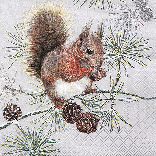 냅킨아트 33313445 Squirrel In Winter 냅킨20매 33x33cm 2376