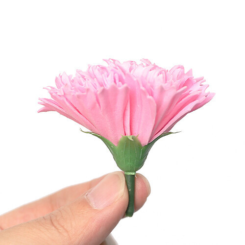 비누 카네이션 연핑크 6x5cm 50개입 꽃대 미포함