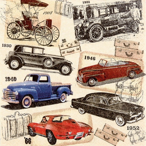 냅킨아트 211625 Classic cars 냅킨20매 33x33cm 0617