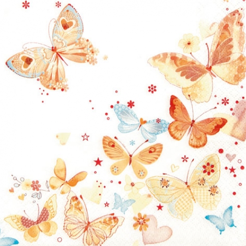 냅킨아트 211553 Lovely Butterflies yellow 냅킨20매 33x33cm 0901