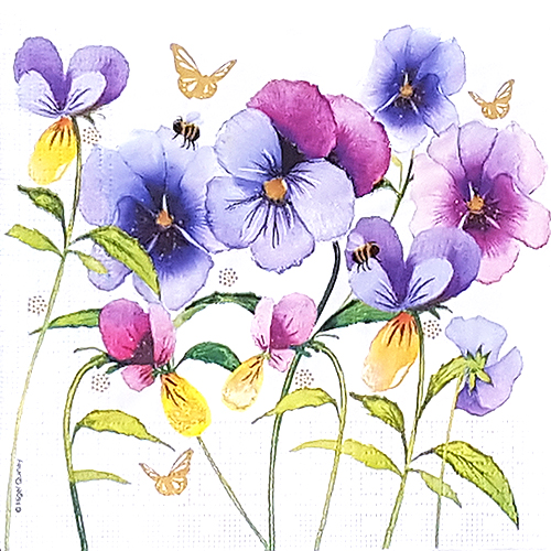 냅킨아트 1332380 Violet Pansies 냅킨20매 33x33cm 1393
