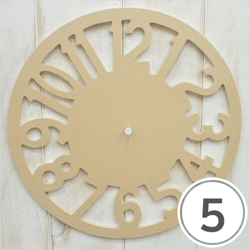 MDF 원형 아라비아 숫자 시계판 30cm 두께0.5cm 5개입