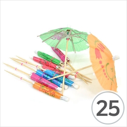 미니 우산 칵테일 픽 25개입