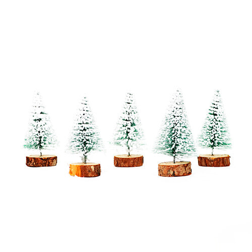 5개입 하양 눈트리 소 12cm