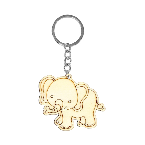 색칠우드 열쇠고리 코끼리 6.3x5.4cm