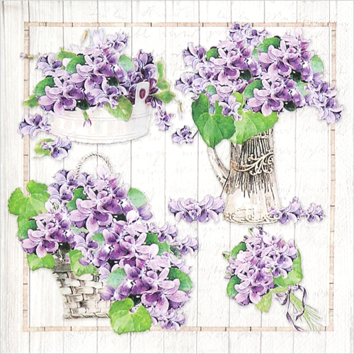 냅킨아트 13312700 Purple Bouquets 냅킨20매 33x33cm 0133