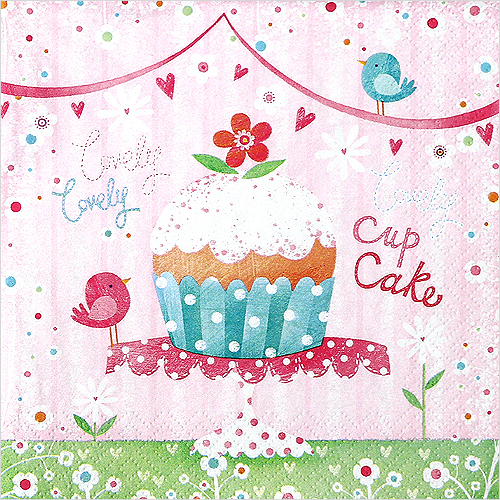 냅킨아트 361335 Lovely Cup Cake 냅킨20매 33x33cm 0414