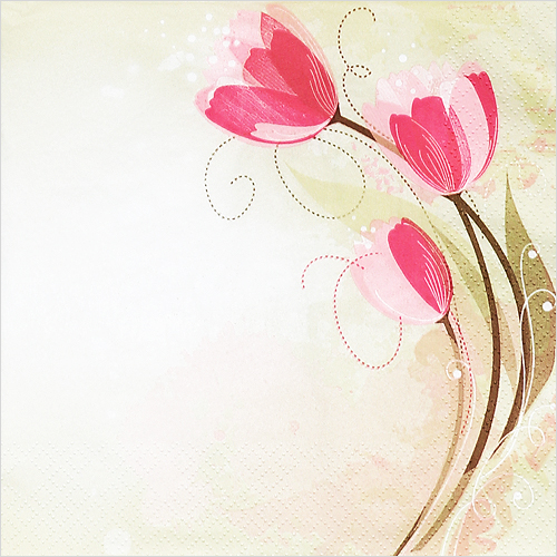 냅킨아트 003601 Graphic Tulips 냅킨20매 33x33cm  0790