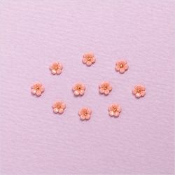 레진아트 악세서리 25호 미니꽃 다홍 대용량 약100개입