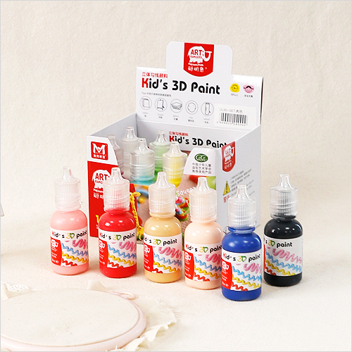 자수용 3D 패브릭 물감 12색 30ml 고급형