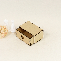 2개입 우드 직사각 하트 서랍 11.5x5.7x7cm