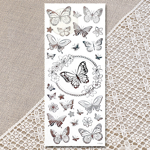 파스텔 포일 스티커 Foil 117021 Butterflies