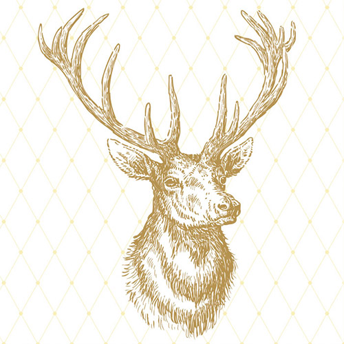 냅킨아트 2117200	 Elegant Elk gold 냅킨20매 33x33cm 2042