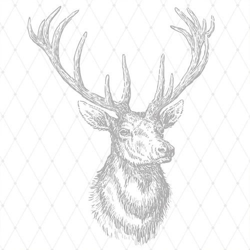 냅킨아트 2117210	 Elegant Elk silver 냅킨20매 33x33cm 2041
