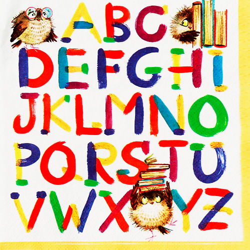 냅킨아트 371691 Colourful Alphabet 냅킨20매 33x33cm 2108