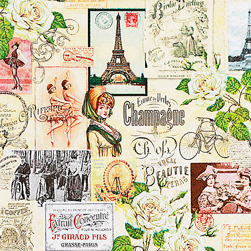 냅킨아트 SLOG026801 Vintage Collage Paris	냅킨20매 33x33cm 2072