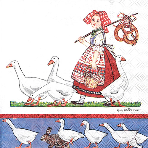 냅킨아트 13312680 Girl With Geese 냅킨20매 33x33cm 2309