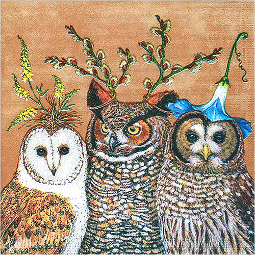 냅킨아트 3332106 Owl Family 냅킨20매 33x33cm 2483
