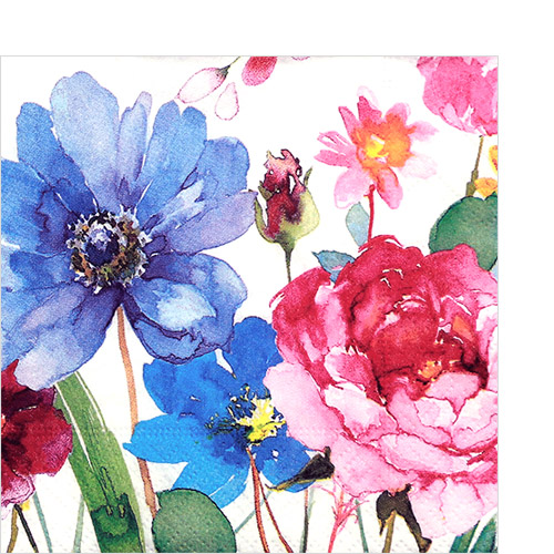 냅킨아트 11706 Watercolour flowers 냅킨20매 25x25cm 2562
