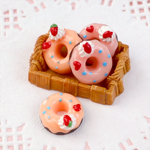 미니어처 핑크 도넛 장식 데코 5개입