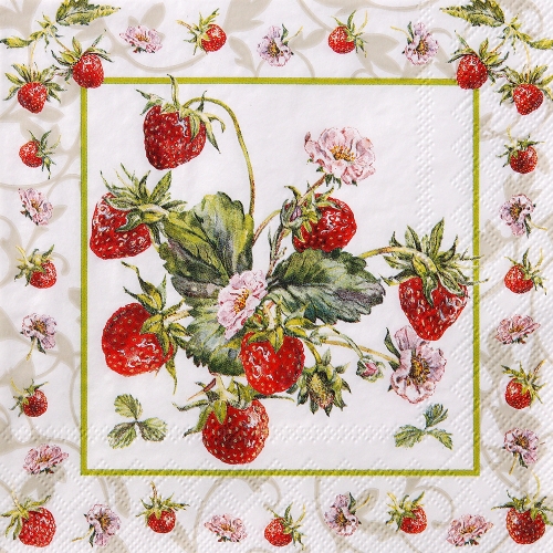 냅킨아트 13314245 Fresh Strawberries 냅킨20매 33x33cm