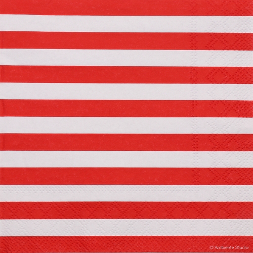 냅킨아트 13306914 Stripes Red 냅킨20매 33x33cm