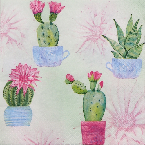 냅킨아트 SDOG023801 Flowering Cactuses 냅킨20매 33x33cm
