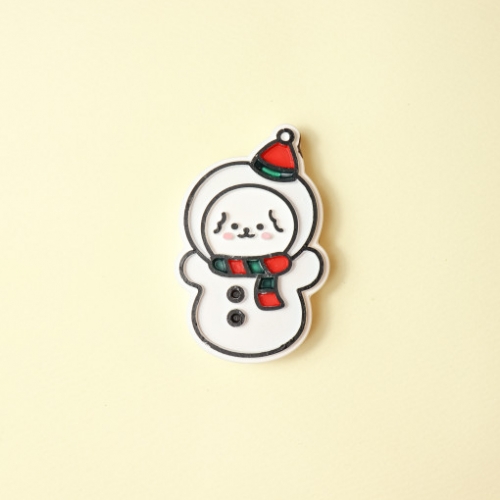 눈사람 인형 포메 크리스마스 몰드 - 무쿠무쿠 석고방향제 초콜릿 베이킹 실리콘 몰드