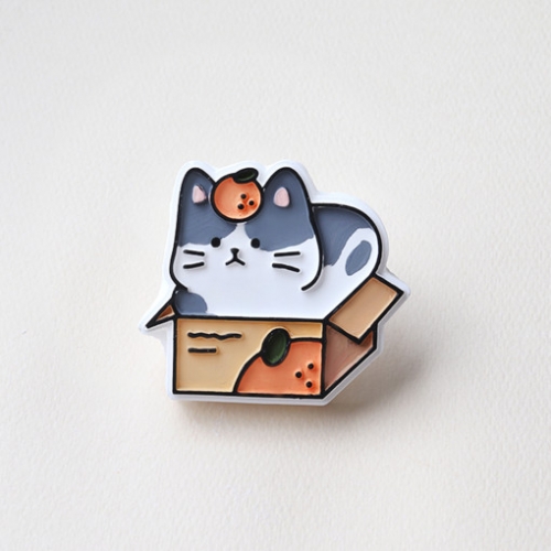 무쿠무쿠 귤박스 고양이 타블렛몰드 - 석고방향제 동물 캐릭터 실리콘몰드