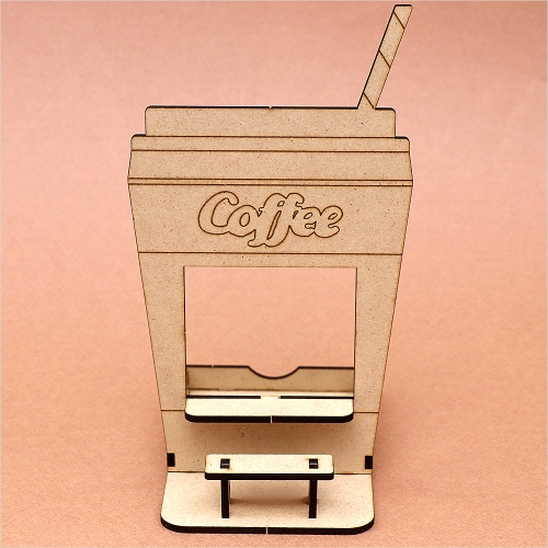 우드 커피 선반 카페 메모판