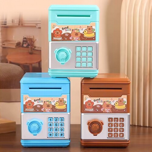 ATM 비밀번호 지폐 금고 굿럭 카피바라 저금통 은행 놀이
