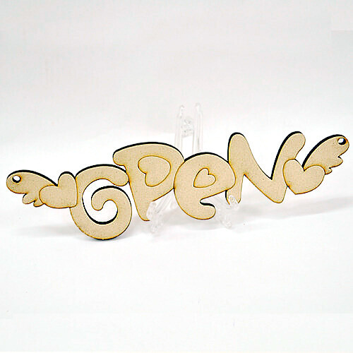 글씨 하트 날개 open 21x5cm