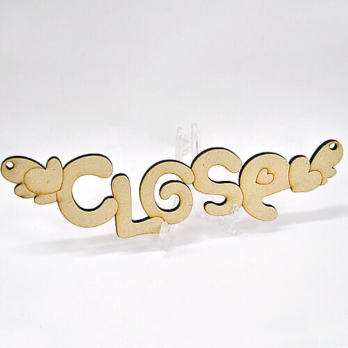 글씨 하트 날개 close 23x4.5cm