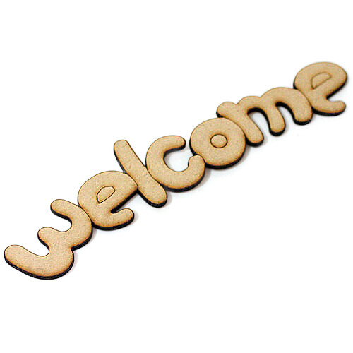 글씨 welcome new 두께3mm 17.5x3.5cm 
