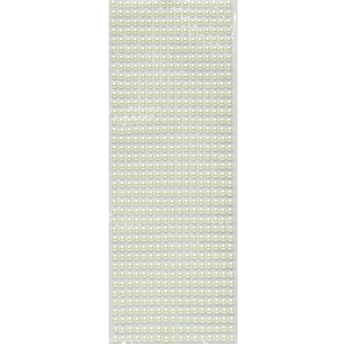 스티커 반구 크리스탈 화이트 진주 5mm 17x38cm