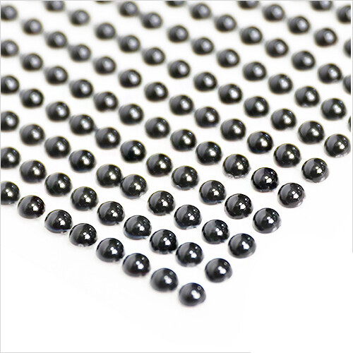 스티커 2호 4mm 검정반구 눈알용 20x50알