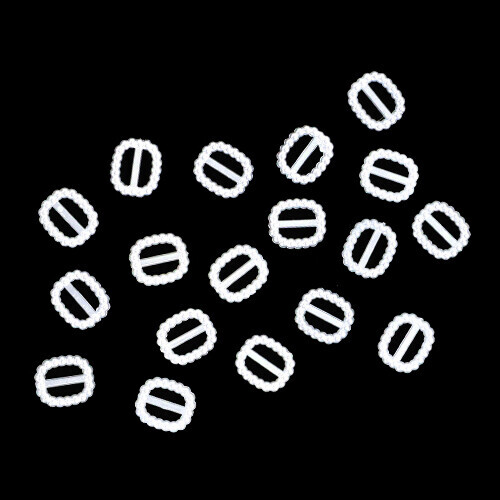 미니어처 진주버클 장식 1x3cm 30개입