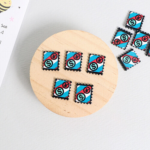D-443 장식데코 달러우표 13x15mm 10개입
