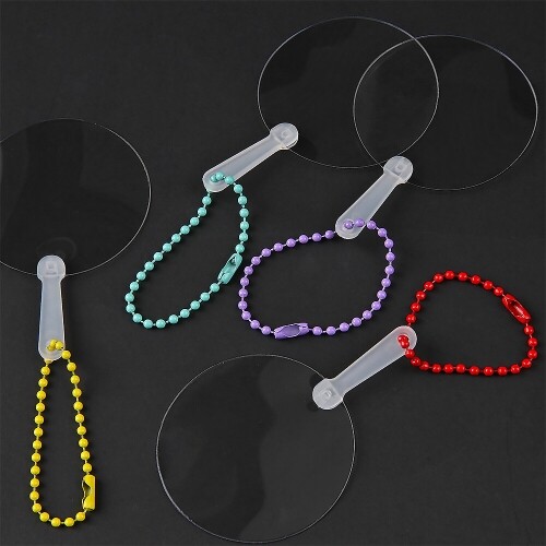 10세트 PVC 미니 부채 키링 열쇠고리 만들기