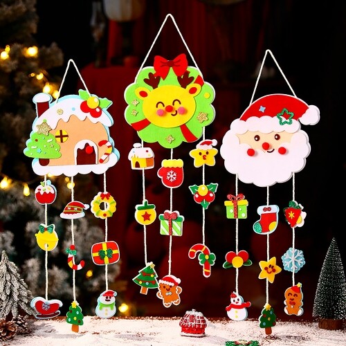 펠트 크리스마스 행잉 모빌 만들기 1개입