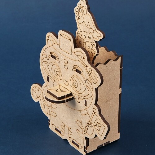 우드 DIY 미니어처 까치 호랑이 다용도 꽂이 만들기