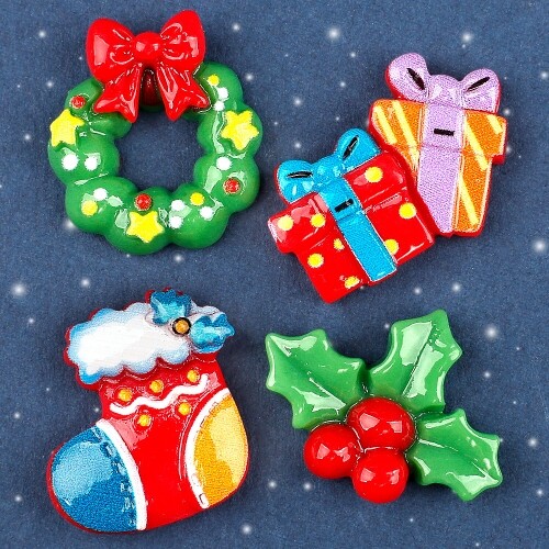 10개입 미니어처 크리스마스 오너먼트 장식 데코