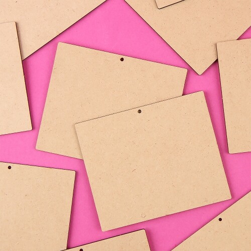 10개입 MDF 1구멍 직사각판 13.3x11cm